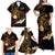 Personalised Papua New Guinea Sepik Family Matching Off Shoulder Maxi Dress and Hawaiian Shirt Plumeria Floral Tribal Pattern - Polynesian Pride