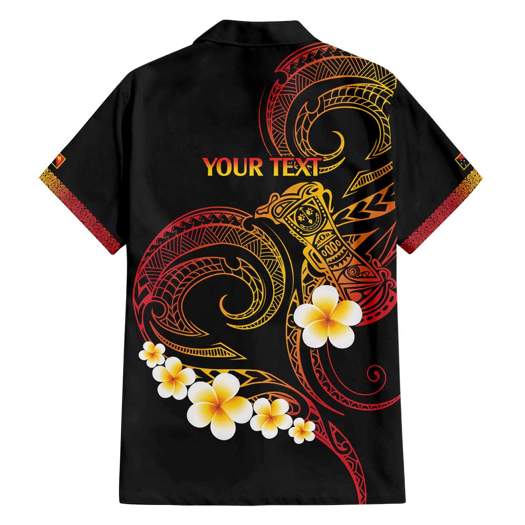 Personalised Papua New Guinea Sepik Family Matching Off Shoulder Maxi Dress and Hawaiian Shirt Plumeria Floral Tribal Pattern - Polynesian Pride
