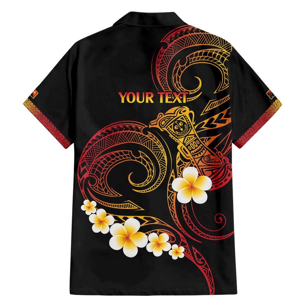 Personalised Papua New Guinea Sepik Family Matching Short Sleeve Bodycon Dress and Hawaiian Shirt Plumeria Floral Tribal Pattern - Polynesian Pride