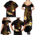 Personalised Papua New Guinea Sepik Family Matching Summer Maxi Dress and Hawaiian Shirt Plumeria Floral Tribal Pattern - Polynesian Pride