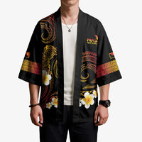 Personalised Papua New Guinea Sepik Kimono Plumeria Floral Tribal Pattern - Polynesian Pride