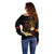 Personalised Papua New Guinea Sepik Off Shoulder Sweater Plumeria Floral Tribal Pattern - Polynesian Pride