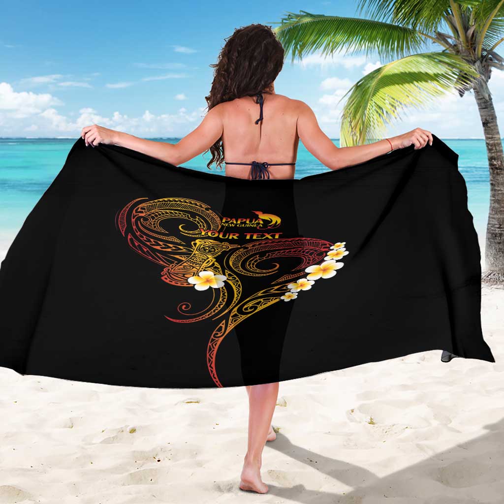 Personalised Papua New Guinea Sepik Sarong Plumeria Floral Tribal Pattern - Polynesian Pride