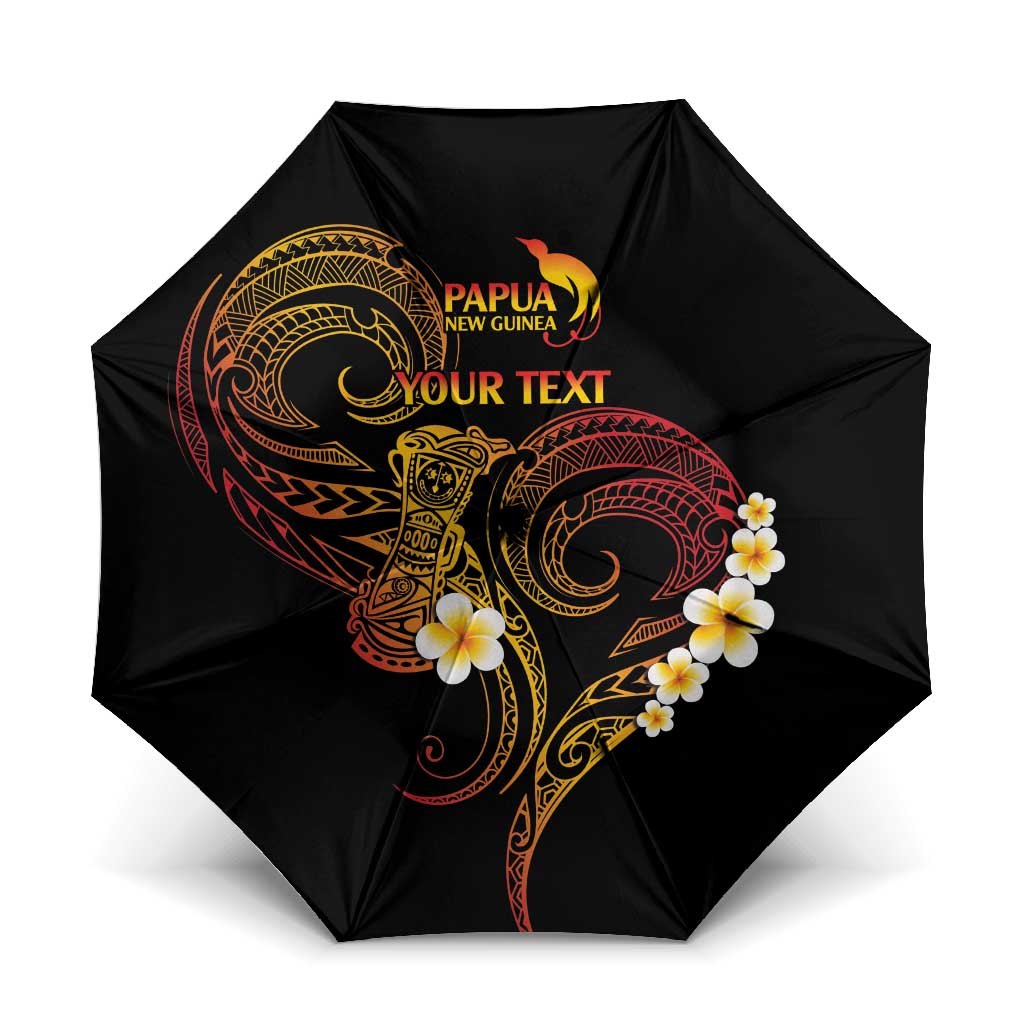 Personalised Papua New Guinea Sepik Umbrella Plumeria Floral Tribal Pattern - Polynesian Pride
