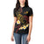 Personalised Papua New Guinea Sepik Women Polo Shirt Plumeria Floral Tribal Pattern - Polynesian Pride