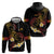Personalised Papua New Guinea Sepik Zip Hoodie Plumeria Floral Tribal Pattern - Polynesian Pride
