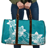 Polynesian Plumeria Flowers Tribal Travel Bag Pacific Tattoo Teal Style - Polynesian Pride