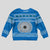 Personalised Fiji Marau Na Kerisimasi Kid Ugly Christmas Sweater Merry Christmas Tapa Pattern Blue Style LT9 Kid Red - Polynesian Pride