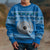 Personalised Fiji Marau Na Kerisimasi Kid Ugly Christmas Sweater Merry Christmas Tapa Pattern Blue Style LT9 - Polynesian Pride