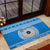 Personalised Fiji Marau Na Kerisimasi Rubber Doormat Merry Christmas Tapa Pattern Blue Style LT9 - Polynesian Pride