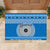 Personalised Fiji Marau Na Kerisimasi Rubber Doormat Merry Christmas Tapa Pattern Blue Style LT9 - Polynesian Pride