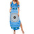 Personalised Fiji Marau Na Kerisimasi Summer Maxi Dress Merry Christmas Tapa Pattern Blue Style LT9 Women Red - Polynesian Pride