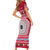 Personalised Fiji Marau Na Kerisimasi Family Matching Short Sleeve Bodycon Dress and Hawaiian Shirt Merry Christmas Tapa Pattern Red Style LT9 - Polynesian Pride