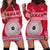 Personalised Fiji Marau Na Kerisimasi Hoodie Dress Merry Christmas Tapa Pattern Red Style LT9 - Polynesian Pride