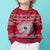 Personalised Fiji Marau Na Kerisimasi Kid Ugly Christmas Sweater Merry Christmas Tapa Pattern Red Style LT9 - Polynesian Pride