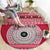 Personalised Fiji Marau Na Kerisimasi Round Carpet Merry Christmas Tapa Pattern Red Style LT9 - Polynesian Pride