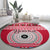 Personalised Fiji Marau Na Kerisimasi Round Carpet Merry Christmas Tapa Pattern Red Style LT9 - Polynesian Pride