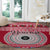 Personalised Fiji Marau Na Kerisimasi Round Carpet Merry Christmas Tapa Pattern Red Style LT9 - Polynesian Pride