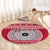 Personalised Fiji Marau Na Kerisimasi Round Carpet Merry Christmas Tapa Pattern Red Style LT9 - Polynesian Pride