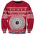 Personalised Fiji Marau Na Kerisimasi Sweatshirt Merry Christmas Tapa Pattern Red Style LT9 Unisex Red - Polynesian Pride
