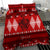 Personalised Tonga Kilisimasi Fiefia Bedding Set Merry Christmas with Turtle Ngatu Pattern LT9 - Polynesian Pride