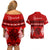 Personalised Tonga Kilisimasi Fiefia Couples Matching Off Shoulder Short Dress and Hawaiian Shirt Merry Christmas with Turtle Ngatu Pattern LT9 - Polynesian Pride