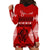 Personalised Tonga Kilisimasi Fiefia Hoodie Dress Merry Christmas with Turtle Ngatu Pattern LT9 - Polynesian Pride