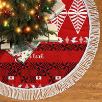 Personalised Tonga Kilisimasi Fiefia Tree Skirt Merry Christmas with Turtle Ngatu Pattern LT9 - Polynesian Pride