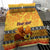 Personalised PNG Hamamas Krismas Bedding Set Papua New Guinea Bird Of Paradise Merry Christmas Gold Style LT9 - Polynesian Pride