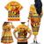 Personalised PNG Hamamas Krismas Family Matching Off Shoulder Long Sleeve Dress and Hawaiian Shirt Papua New Guinea Bird Of Paradise Merry Christmas Gold Style LT9 - Polynesian Pride