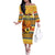 Personalised PNG Hamamas Krismas Family Matching Off Shoulder Long Sleeve Dress and Hawaiian Shirt Papua New Guinea Bird Of Paradise Merry Christmas Gold Style LT9 Mom's Dress Gold - Polynesian Pride