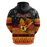 PNG Hamamas Krismas Hoodie Papua New Guinea Bird Of Paradise Merry Christmas Black Style LT9 - Polynesian Pride