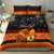 Personalised PNG Hamamas Krismas Bedding Set Papua New Guinea Bird Of Paradise Merry Christmas Black Style LT9 - Polynesian Pride