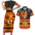 Personalised PNG Hamamas Krismas Couples Matching Short Sleeve Bodycon Dress and Hawaiian Shirt Papua New Guinea Bird Of Paradise Merry Christmas Black Style LT9 Black - Polynesian Pride