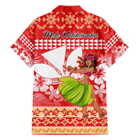 Hawaii Mele Kalikimaka Family Matching Tank Maxi Dress and Hawaiian Shirt Santa Claus and Hula Dancing Merry Christmas LT9 - Polynesian Pride