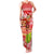 Hawaii Mele Kalikimaka Family Matching Tank Maxi Dress and Hawaiian Shirt Santa Claus and Hula Dancing Merry Christmas LT9 Mom's Dress Red - Polynesian Pride