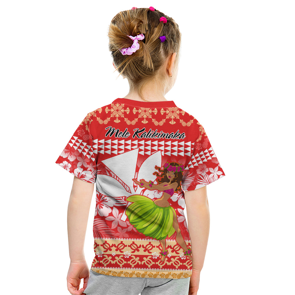 Hawaii Mele Kalikimaka Kid T Shirt Santa Claus and Hula Dancing Merry Christmas LT9 - Polynesian Pride