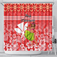 Hawaii Mele Kalikimaka Shower Curtain Santa Claus and Hula Dancing Merry Christmas LT9 - Polynesian Pride