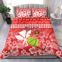 Personalised Hawaii Mele Kalikimaka Bedding Set Santa Claus and Hula Dancing Merry Christmas LT9 - Polynesian Pride