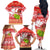 Personalised Hawaii Mele Kalikimaka Family Matching Off Shoulder Long Sleeve Dress and Hawaiian Shirt Santa Claus and Hula Dancing Merry Christmas LT9 - Polynesian Pride