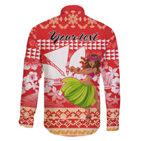 Personalised Hawaii Mele Kalikimaka Family Matching Tank Maxi Dress and Hawaiian Shirt Santa Claus and Hula Dancing Merry Christmas LT9 - Polynesian Pride