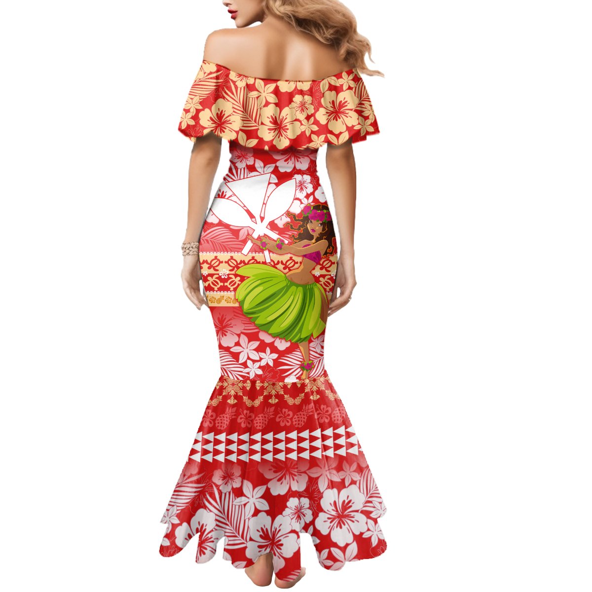 Personalised Hawaii Mele Kalikimaka Mermaid Dress Santa Claus and Hula Dancing Merry Christmas LT9 - Polynesian Pride