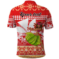 Personalised Hawaii Mele Kalikimaka Polo Shirt Santa Claus and Hula Dancing Merry Christmas LT9 - Polynesian Pride