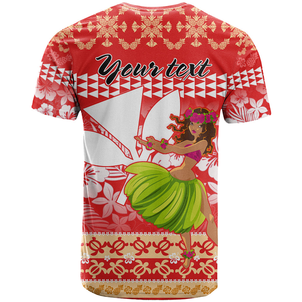 Personalised Hawaii Mele Kalikimaka T Shirt Santa Claus and Hula Dancing Merry Christmas LT9 - Polynesian Pride