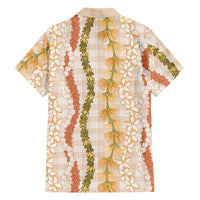 Hawaiian Ohia Lehua Lei Family Matching Off Shoulder Short Dress and Hawaiian Shirt Plaid Palaka Ahiehie Pattern LT9 - Polynesian Pride