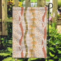 Hawaiian Ohia Lehua Lei Garden Flag Plaid Palaka Ahiehie Pattern - Polynesian Pride