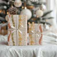 Hawaiian Ohia Lehua Lei Wrapping Paper Plaid Palaka Ahiehie Pattern - Polynesian Pride