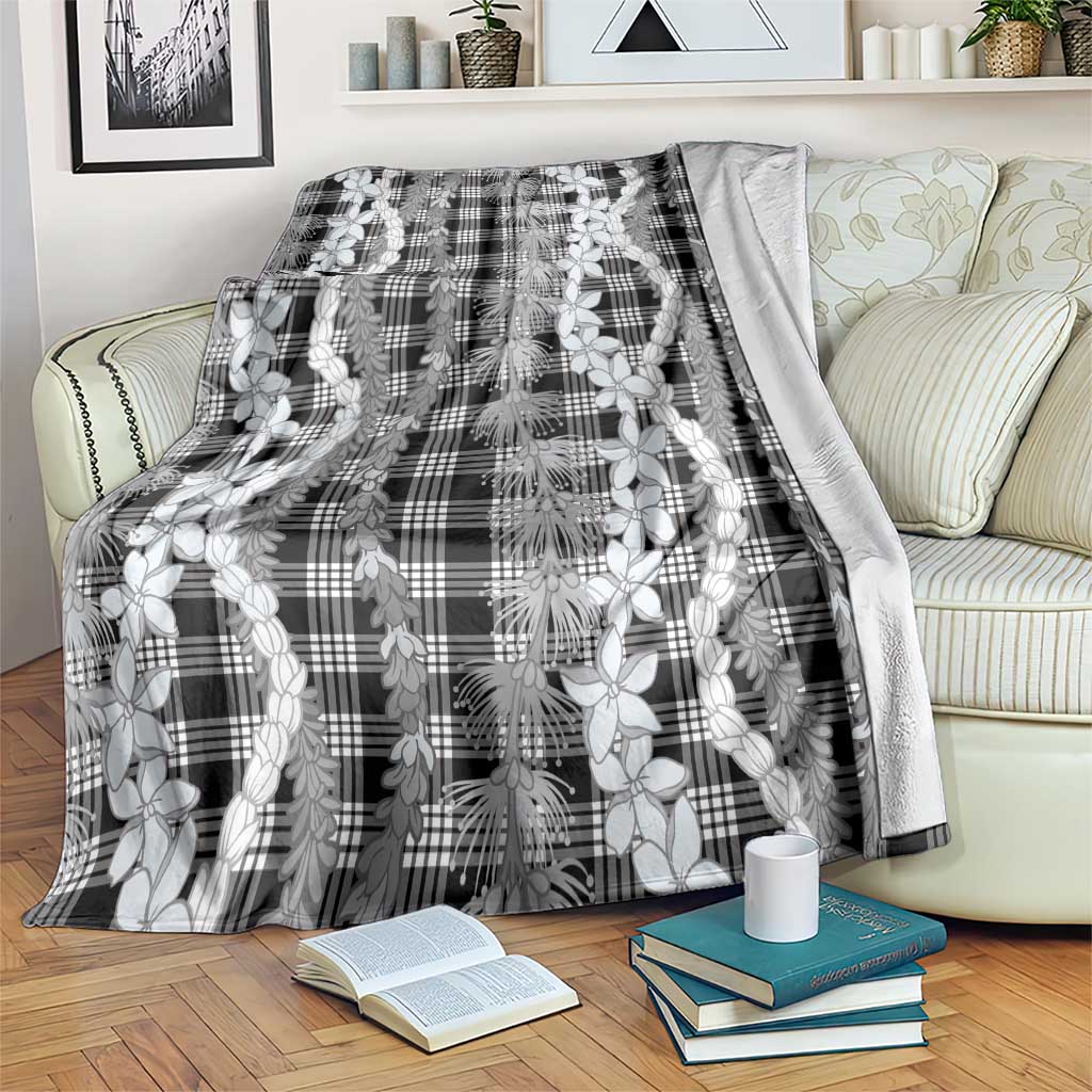 Hawaiian Ohia Lehua Lei Blanket Plaid Palaka Eleele Pattern - Polynesian Pride