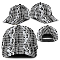 Hawaiian Ohia Lehua Lei Classic Cap Plaid Palaka Eleele Pattern - Polynesian Pride