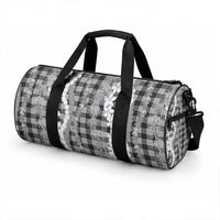 Hawaiian Ohia Lehua Lei Duffle Bag Plaid Palaka Eleele Pattern